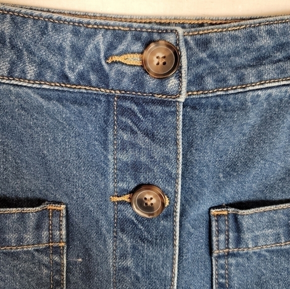WE THE FREE FRONT POCKET BUTTON FRONT DENIM SKIRT, SZ 31 - Picture 4 of 13